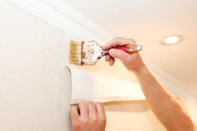 Pose de papier peint à Houdetot — revêtements muraux et toiles de verre